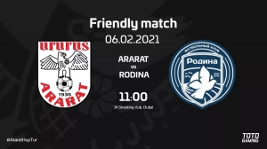 Another friendly for Ararat in Dubai